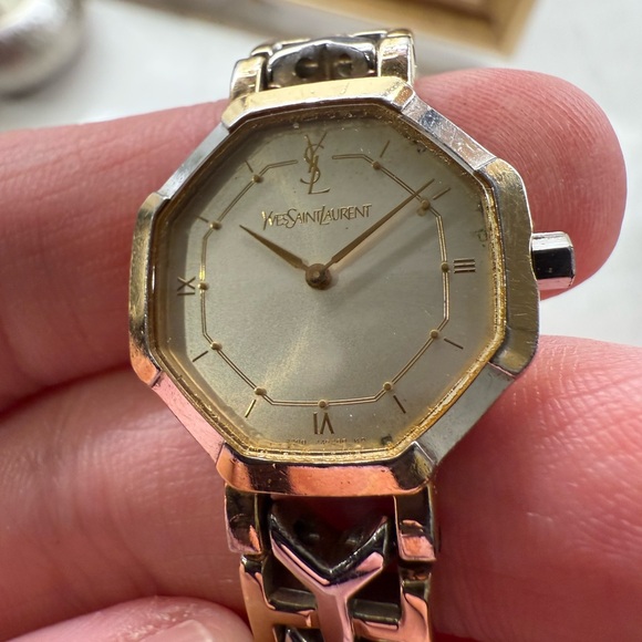 Vintage YSL Yves Saint Laurent Watch Women’s Quartz Two Tone - Picture 8 of 10